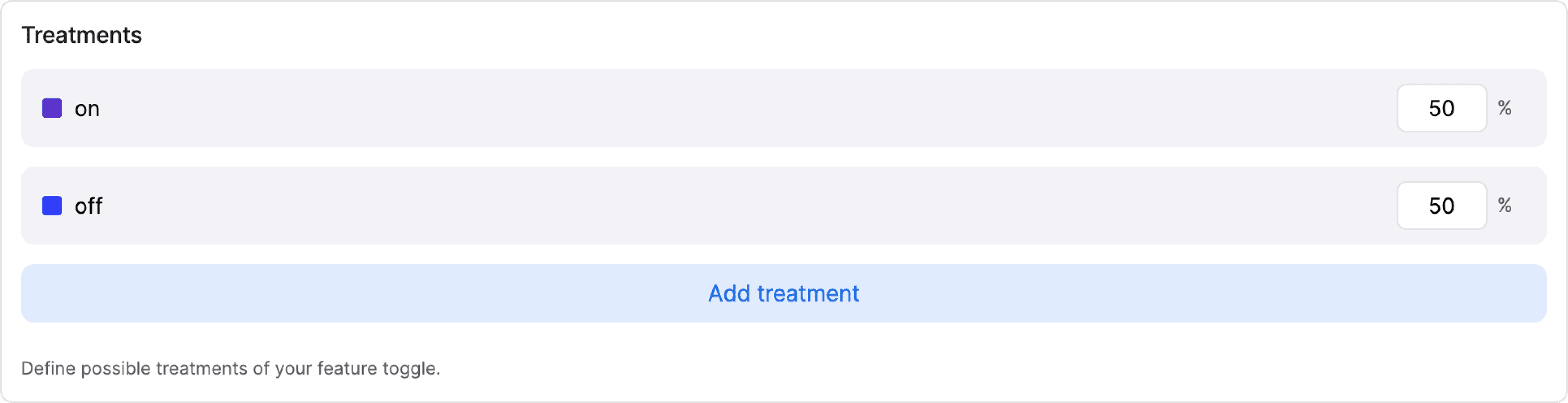 Feature flag treatments